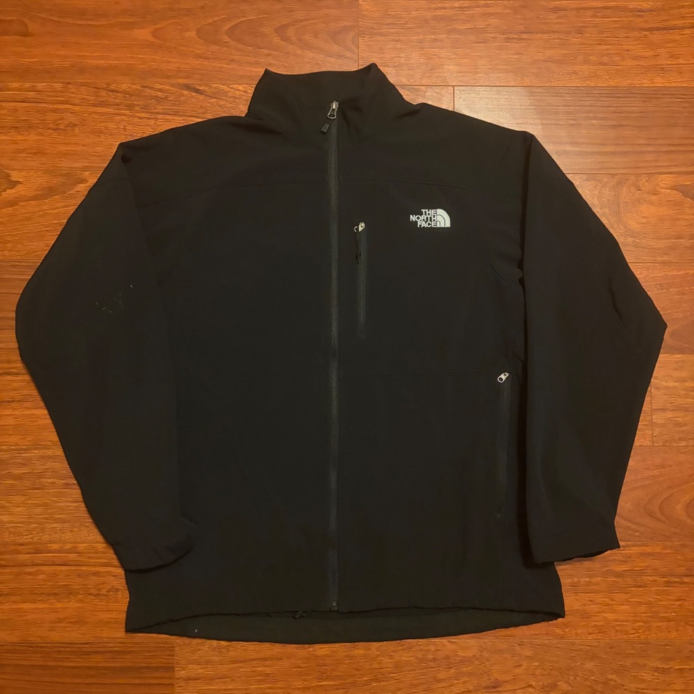 The North Face Mens Apex Bionic Softshell Jacket Large Black Windproof Fleece